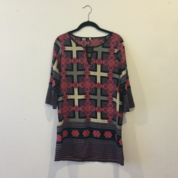 Retro Multi-colored Dress - Picture 1 of 3